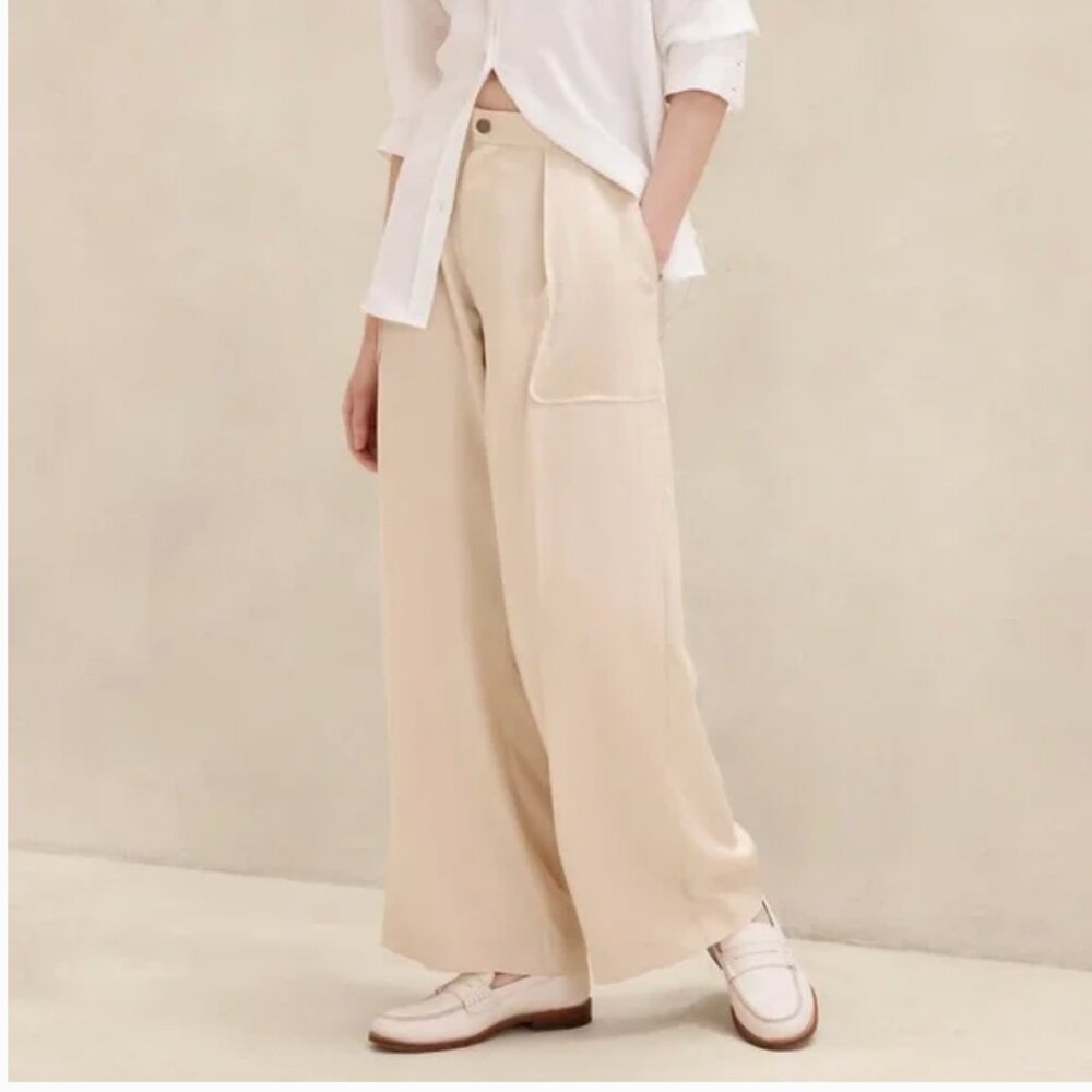 NWT Banana Republic Tencel wide leg Pant XL